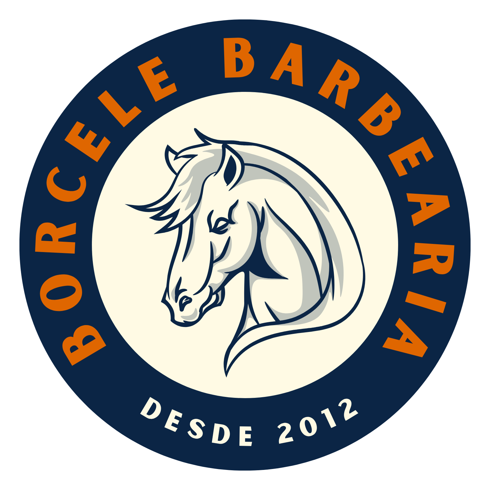Logo barbearia mascote clássico verde