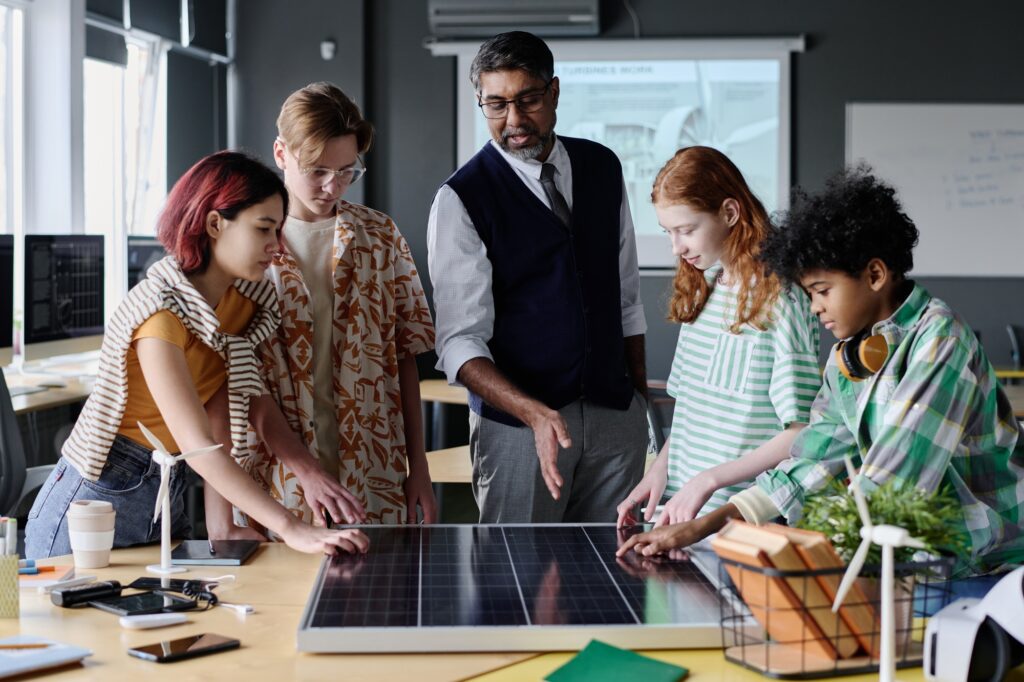Teacher Telling About Solar Energy